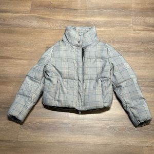 Plaid Puffer Coat